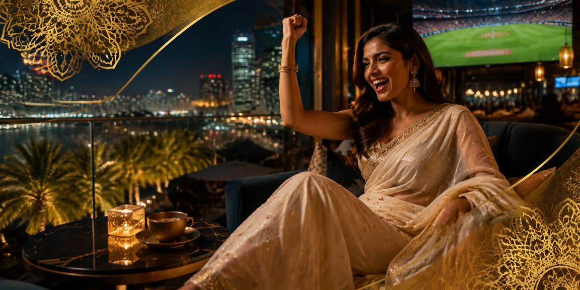Celebrating Indian users enjoying secure online betting on mobile devices